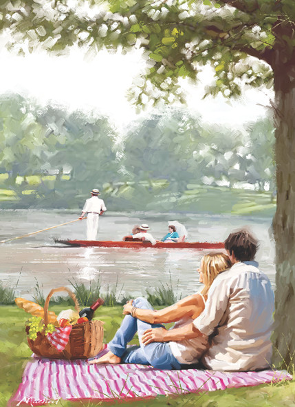 Anatolian Puzzle - Picnic by the River - 1000 pc Jigsaw Puzzle - # 1137