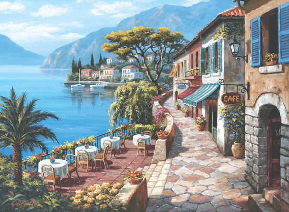 Anatolian Puzzle - Overlook Cafe II - 1000 pc Jigsaw Puzzle - # 3085