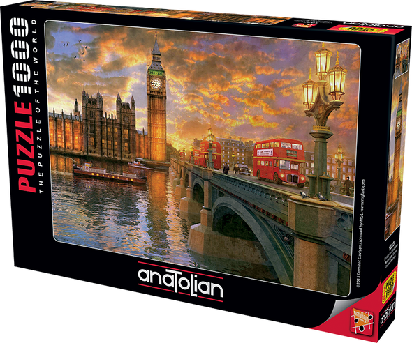 Anatolian Puzzle - Westminster Sunset - 1000 pc Jigsaw Puzzle - # 1023