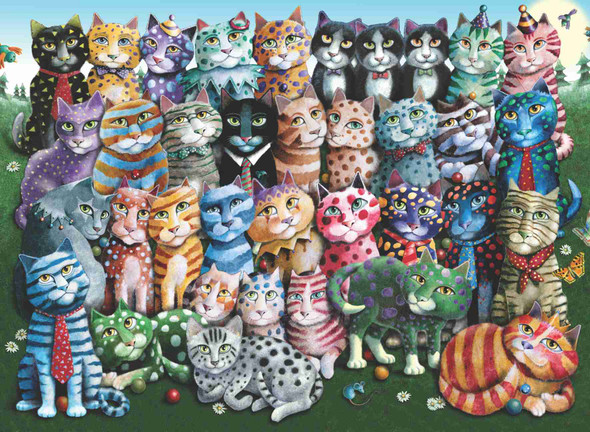 Anatolian Puzzle - Cat Family Reunion - 1000 pc Jigsaw Puzzle - # 1030