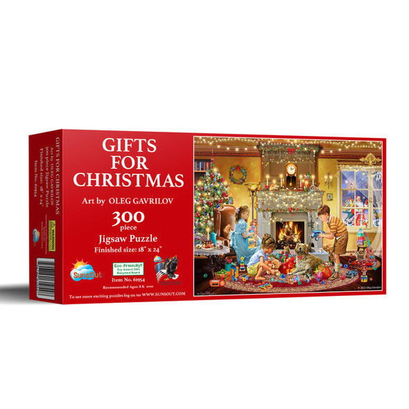 SUNSOUT INC - Gifts for Christmas - 300 pc Jigsaw Puzzle by Oleg Gavrilov - Finished Size 18 x 24" - MPN# 61954