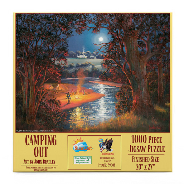 SUNSOUT INC - Camping Out - 1000 pc Jigsaw Puzzle by Artist: John Bradley - MPN # 59008