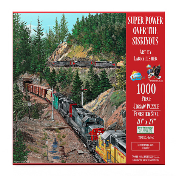 SUNSOUT INC - Super Power over the Siskiyous - 1000 pc Jigsaw Puzzle by Artist: Larry Fisher - MPN # 45466