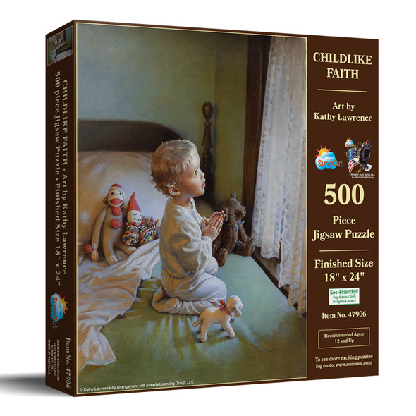 SUNSOUT INC - Childlike Faith - 500 pc Jigsaw Puzzle by Artist: Kathy Lawrence - MPN # 47906