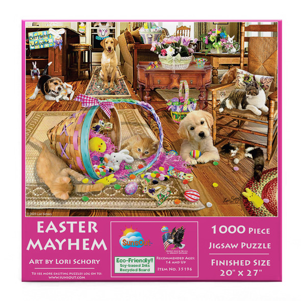 SUNSOUT INC - Easter Mayhem - 1000 pc Jigsaw Puzzle by Artist: Lori Schory - MPN # 35196