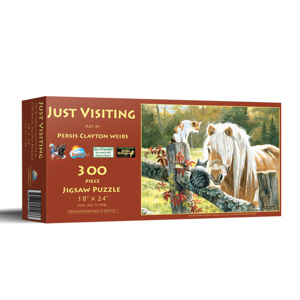SUNSOUT INC - Just Visiting - 300 pc Jigsaw Puzzle by Artist: Persis Clayton Weirs - MPN# 51508