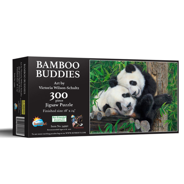SUNSOUT INC - Bamboo Buddies - 300 pc Jigsaw Puzzle by Artist: Victoria Wilson-Schultz - MPN # 54992