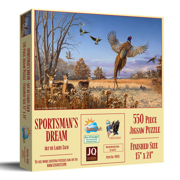 SUNSOUT INC - Sportsman's Dream - 550 pc Jigsaw Puzzle by Artist: Jerry Gademus - MPN # 49114