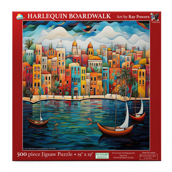 SUNSOUT INC - Harlequin Boardwalk - 500 pc Jigsaw Puzzle by Artist: Ray Powers - MPN # 61630