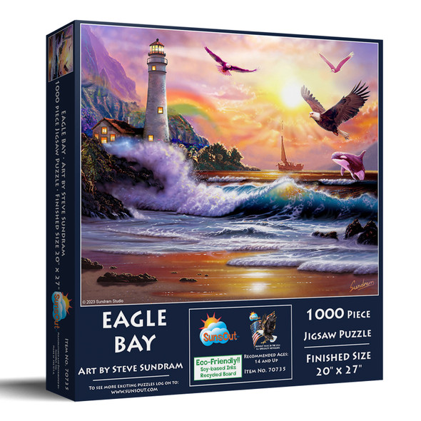 SUNSOUT INC - Eagle Bay - 1000 pc Jigsaw Puzzle by Artist: Steve Sundram - MPN # 70735