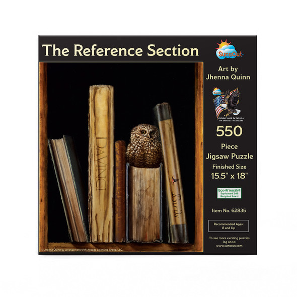 SUNSOUT INC - The Reference Section - 550 pc Jigsaw Puzzle by Artist: Jhenna Quinn - Finished Size 15.5" x 18" - MPN# 62835 SUNSOUT INC - The Reference Section - 550 pc Jigsaw Puzzle by Artist: Jhenna Quinn - Finished Size 15.5" x 18" - MPN# 62835