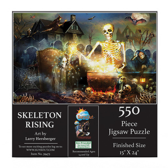 SUNSOUT INC - Skeletons Rising - 550 pc Jigsaw Puzzle by Artist: Larry Hersberger - Finished Size 15" x 24" - MPN# 39473 - Halloween