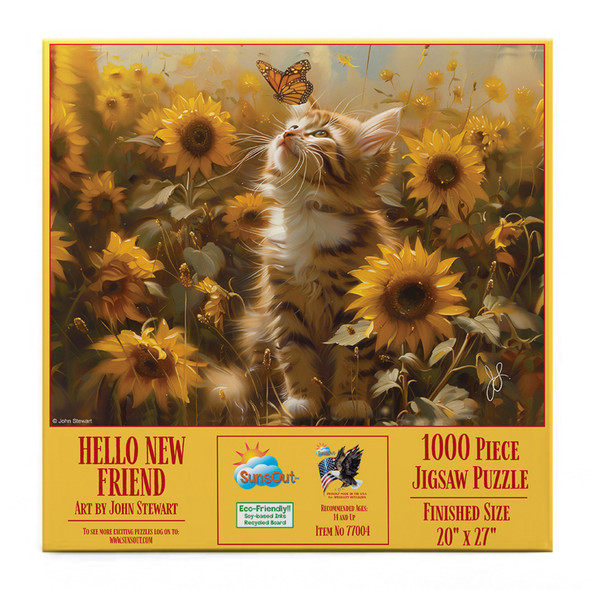 SUNSOUT INC - Hello New Friend - 1000 pc Jigsaw Puzzle by Artist: John Stewart - Finished Size 20" x 27" - MPN# 77004