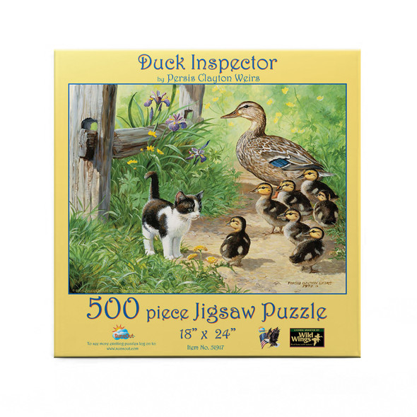 SUNSOUT INC - Duck Inspector - 500 pc Jigsaw Puzzle by Artist: Persis Clayton Weirs - Finished Size 18" x 24" - MPN# 51917