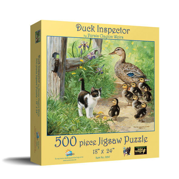 SUNSOUT INC - Duck Inspector - 500 pc Jigsaw Puzzle by Artist: Persis Clayton Weirs - Finished Size 18" x 24" - MPN# 51917