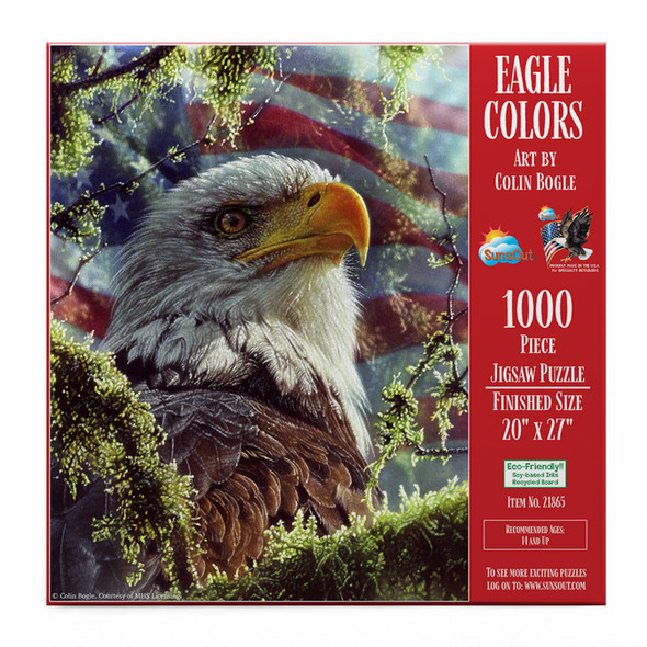 SUNSOUT INC - Eagle Colors - 1000 pc Jigsaw Puzzle by Artist: Colin Bogle - MPN # 21865
