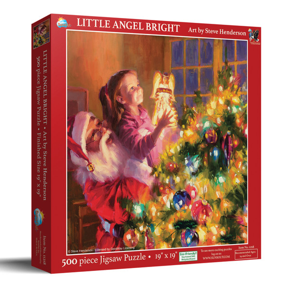 SUNSOUT INC - Little Angels Bright - 500 pc Jigsaw Puzzle by Artist: Steve Henderson - Finished Size 19" x 19" - MPN# 11218