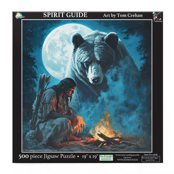 SUNSOUT INC - Spirit Guide - 500 pc Jigsaw Puzzle by Artist: Tom Crehan - Finished Size 19" x 19" - MPN# 52708