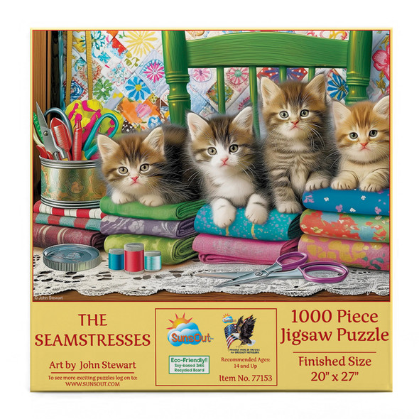 SUNSOUT INC - The Seamstresses - 1000 pc Jigsaw Puzzle by Artist: John Stewart - Finished Size 20" x 27" - MPN# 77153