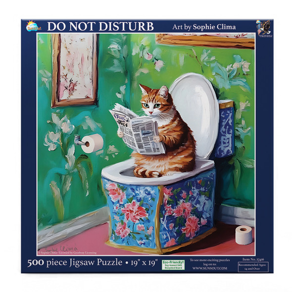 SUNSOUT INC - Do Not Disturb - 500 pc Jigsaw Puzzle by Artist: Sophie Clima - Finished Size 18" x 24" - MPN# 27416