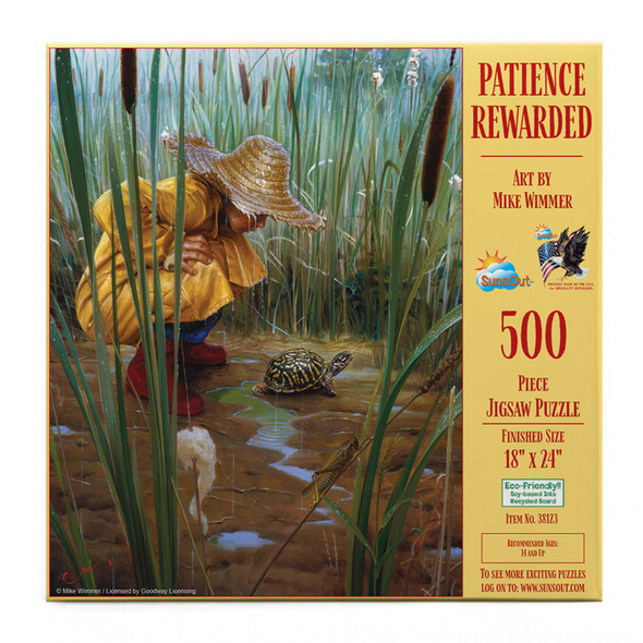 SUNSOUT INC - Patience Rewarded - 500 pc Jigsaw Puzzle by Artist: Michael Wimmer - Finished Size 21" x 24" - MPN# 38123 SUNSOUT INC - Patience Rewarded - 500 pc Jigsaw Puzzle by Artist: Michael Wimmer - Finished Size 21" x 24" - MPN# 38123