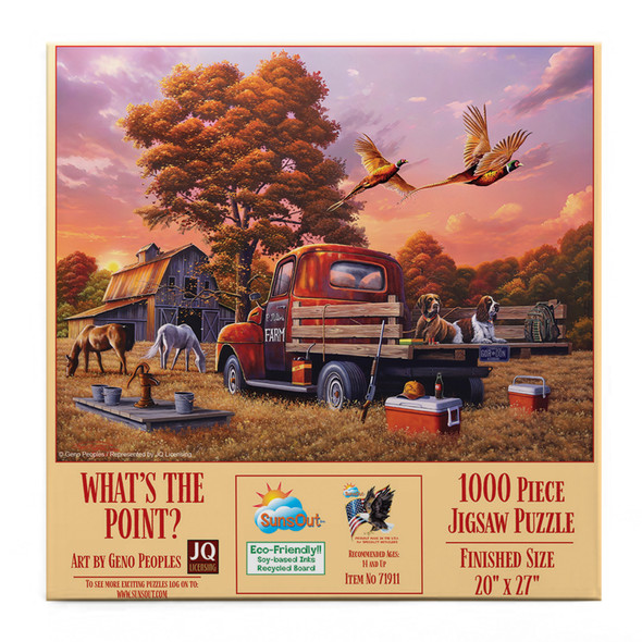 SUNSOUT INC - What's the Point? - 1000 pc Jigsaw Puzzle by Artist: JQ Licensing - Finished Size 19.25" x 26.625" - MPN# 71911