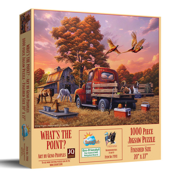 SUNSOUT INC - What's the Point? - 1000 pc Jigsaw Puzzle by Artist: JQ Licensing - Finished Size 19.25" x 26.625" - MPN# 71911