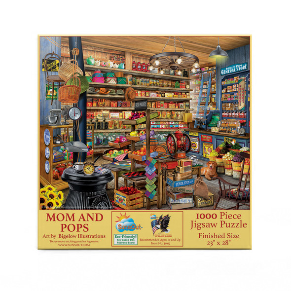 SUNSOUT INC - Mom and Pops - 1000 pc Jigsaw Puzzle by Artist: Bigelow Illustrations - Finished Size 23" x 28" - MPN# 31917