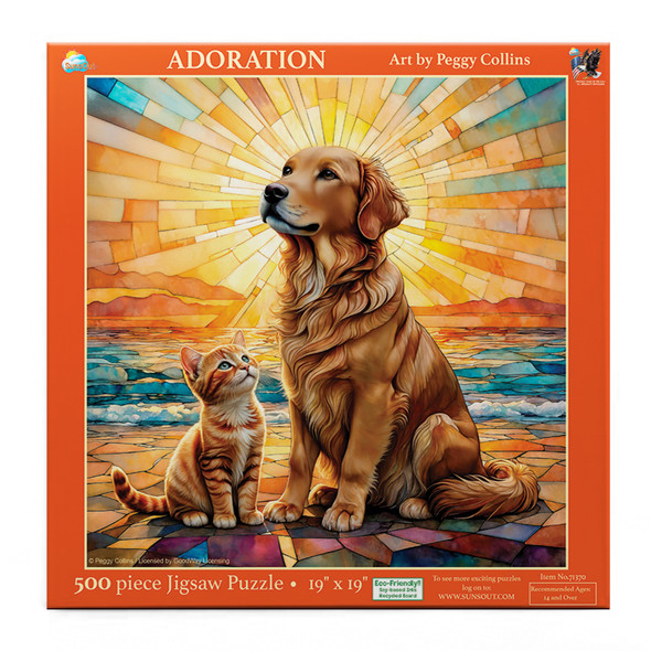 SUNSOUT INC - Adoration 500 piece Jigsaw Puzzle for Adults by Artist: Peggy Collins - Finished Size 19" x 19" - MPN# 71370