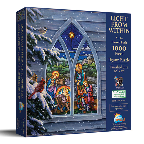 SunsOut Light from Within 1000 Piece Jigsaw Puzzle for Adults - Finished Size: 20" x 27" by Artist: Darrell Bush