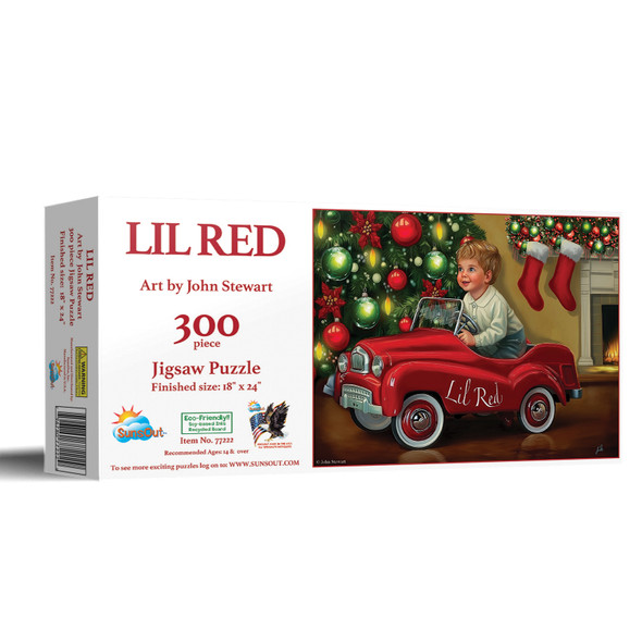 SunsOut Lil Red 300 Piece Jigsaw Puzzle for Adults - Finished Size: 18" x 24" by Artist: John Stewart