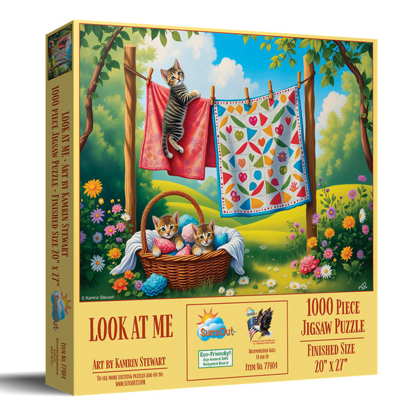 Sunsout Look at Me 1000 Piece Jigsaw Puzzle for Adults - Finished Size: 20" x 27" by Artist: Kamrin Stewart