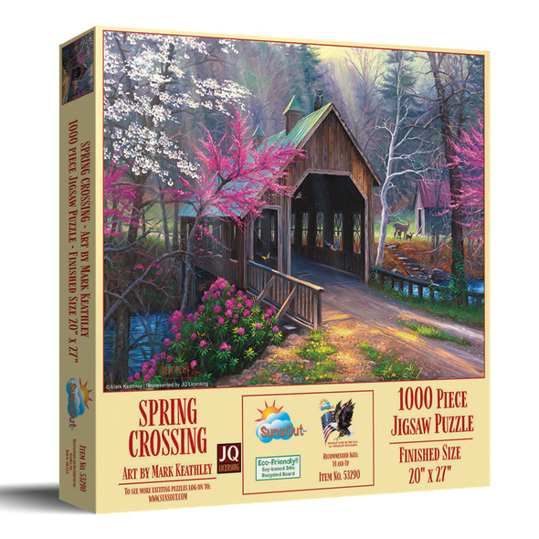 Sunsout Spring Crossing 1000 Piece Jigsaw Puzzle for Adults - Finished Size: 20" x 27" by Artist: Mark Keathley
