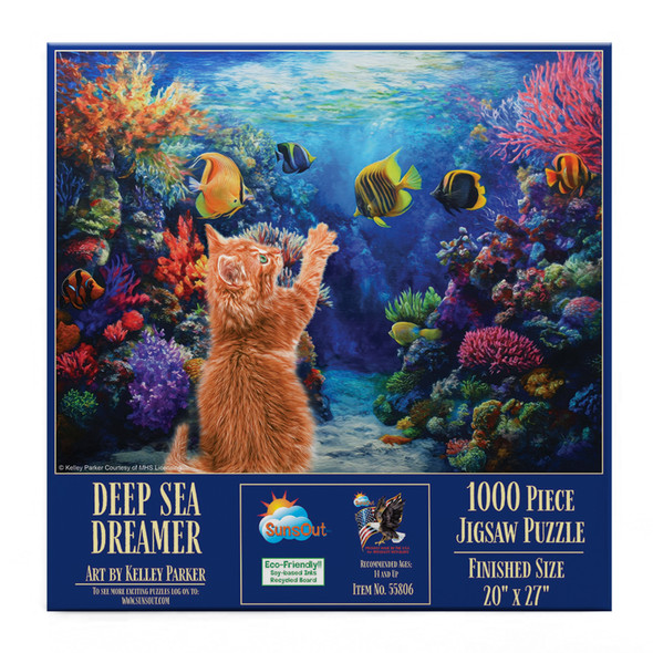 Sunsout Deep Sea Dreamer 1000 Piece Jigsaw Puzzle for Adults - Finished Size: 20" x 27" by Artist: Kelley Parker