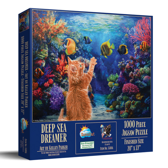 Sunsout Deep Sea Dreamer 1000 Piece Jigsaw Puzzle for Adults - Finished Size: 20" x 27" by Artist: Kelley Parker