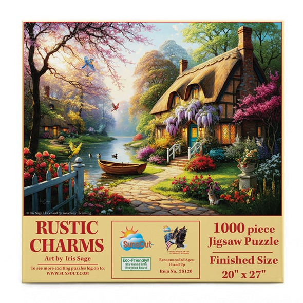 SUNSOUT INC - Rustic Charms - 1000 piece Jigsaw Puzzle for Adults by Artist: Iris Sage - Finished Size 20" x 27" - MPN# 28120