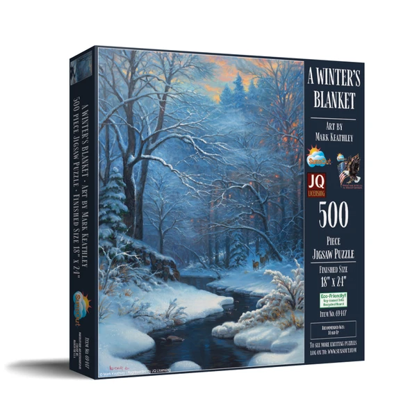 Sunsout A Winters Blanket 500 Piece Jigsaw Puzzle for Adults - Finished Size: 18" x 24" by Artist: Mark Keathley