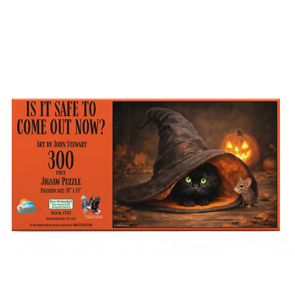 Sunsout Is it Safe to Come Out Now? 300 Piece Jigsaw Puzzle for Adults - Finished Size: 18" x 24" by Artist: John Stewart