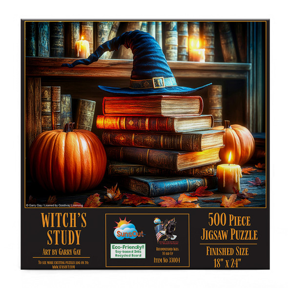 Sunsout Witchs Study 500 Piece Jigsaw Puzzle for Adults - Finished Size: 18" x 24" by Artist: Garry Gay