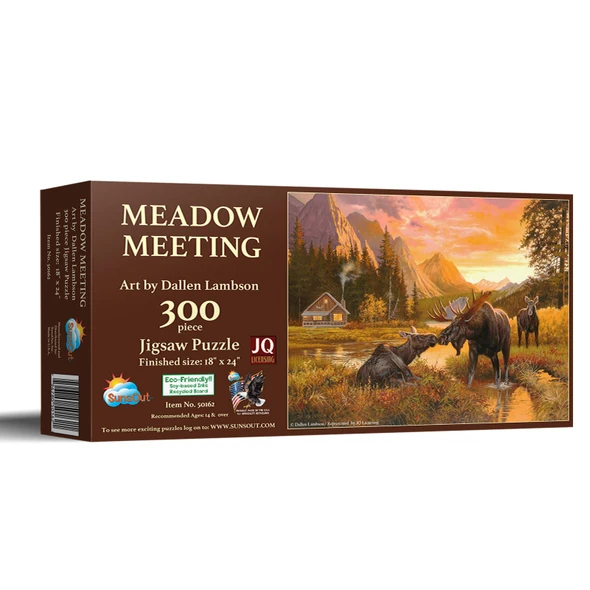 Sunsout Meadow Meeting 300 Piece Jigsaw Puzzle for Adults - Finished Size: 18" x 24" by Artist: Dallen Lambson