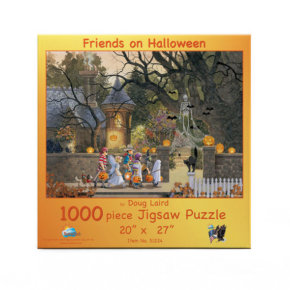 SUNSOUT INC - Friends on Halloween - 1000 pc Jigsaw Puzzle by Artist: Douglas Laird - Finished Size 20" x 27" Halloween - MPN# 51224