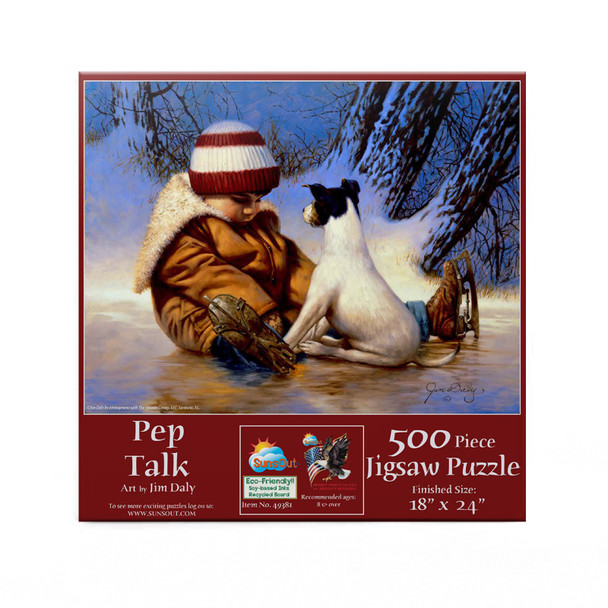 SUNSOUT INC - Pep Talk - 500 pc Jigsaw Puzzle by Artist: Jim Daly - Finished Size 18" x 24" - MPN# 49381