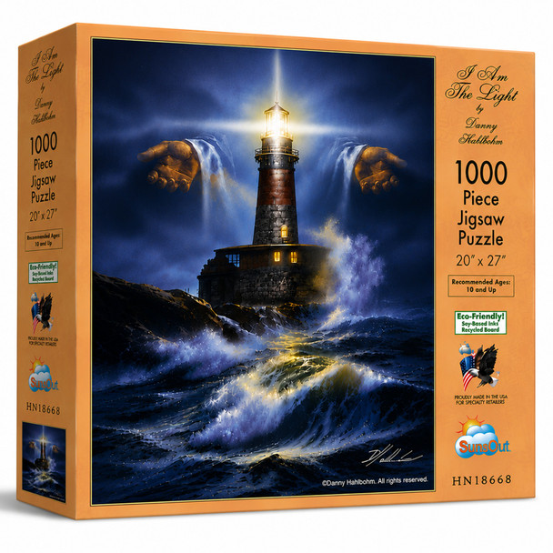 SUNSOUT INC - I Am the Light - 1000 pc Jigsaw Puzzle by Artist: Danny Hahlbohm - Finished Size 20" x 27" - MPN# HN18668