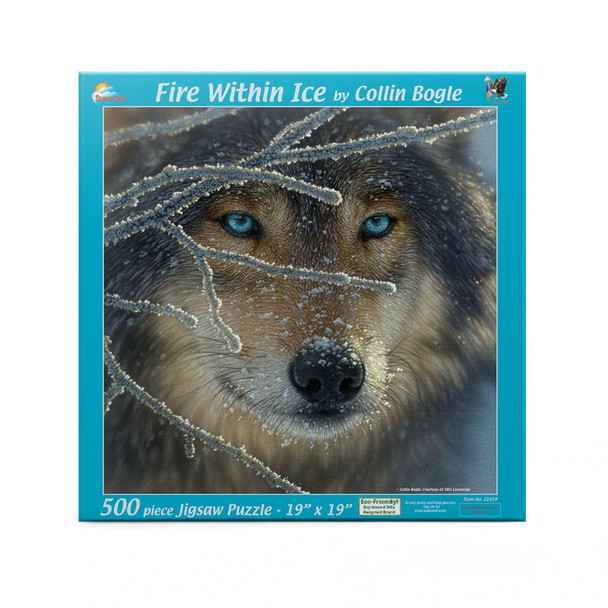 SUNSOUT INC - Fire Within Ice - 500 pc Jigsaw Puzzle by Artist: Collin bogle - Finished Size 19" x 19" - MPN# 21859