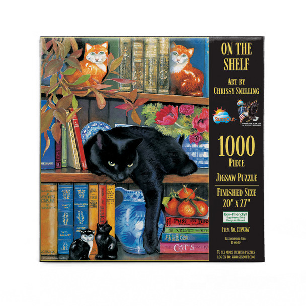 SUNSOUT INC - On The Shelf - 1000 pc Jigsaw Puzzle by Artist: Chrissie Snelling - Finished Size 20" x 27" - MPN# CL59367