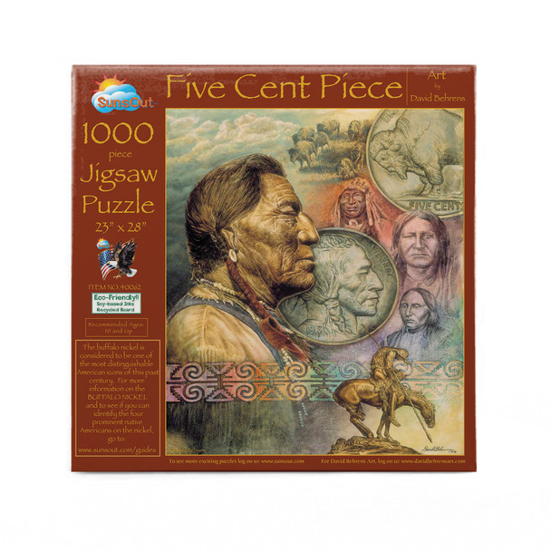 SUNSOUT INC - Five Cent Piece - 1000 pc Jigsaw Puzzle by Artist: David Behrens - Finished Size 23" x 28" - MPN# 40062