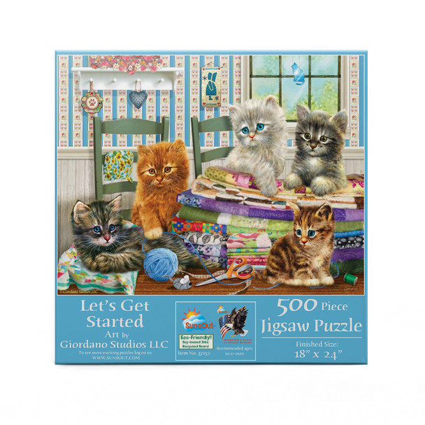 SUNSOUT INC - Let's Get Started - 500 pc Jigsaw Puzzle by Artist: Giordano Studios - Finished Size 18" x 24" - MPN# 37152 SUNSOUT INC - Let's Get Started - 500 pc Jigsaw Puzzle by Artist: Giordano Studios - Finished Size 18" x 24" - MPN# 37152