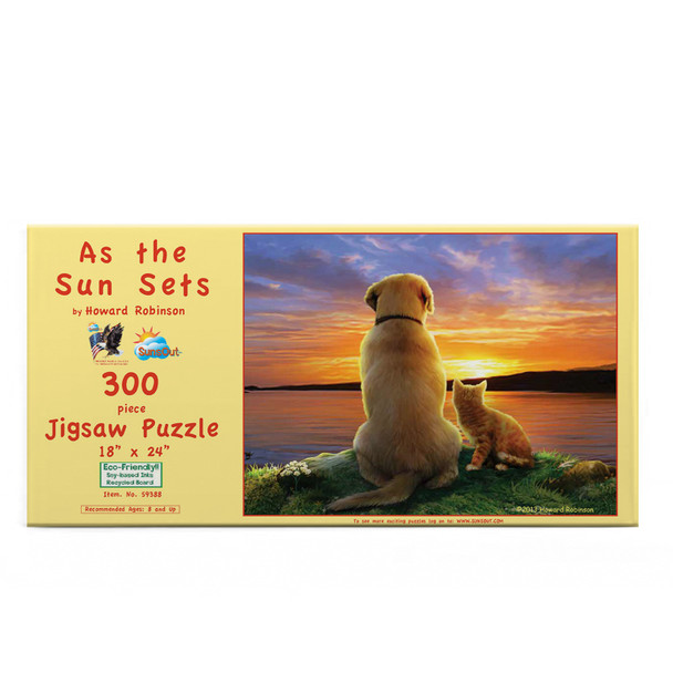 SUNSOUT INC - As the Sun Sets - 300 pc Jigsaw Puzzle by Artist: Howard Robinson - Finished Size 18" x 24" - MPN# 59388
