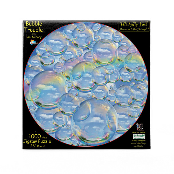 SUNSOUT INC - Bubble Trouble - 1000 pc Round Jigsaw Puzzle by Artist: Lori Schory - Finished Size 26" rd - MPN# 34894