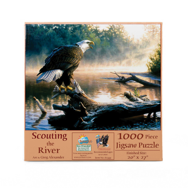 SUNSOUT INC - Scouting the River - 1000 pc Jigsaw Puzzle by Artist: Greg Alexander - Finished Size 20" x 27" - MPN# 62349 SUNSOUT INC - Scouting the River - 1000 pc Jigsaw Puzzle by Artist: Greg Alexander - Finished Size 20" x 27" - MPN# 62349